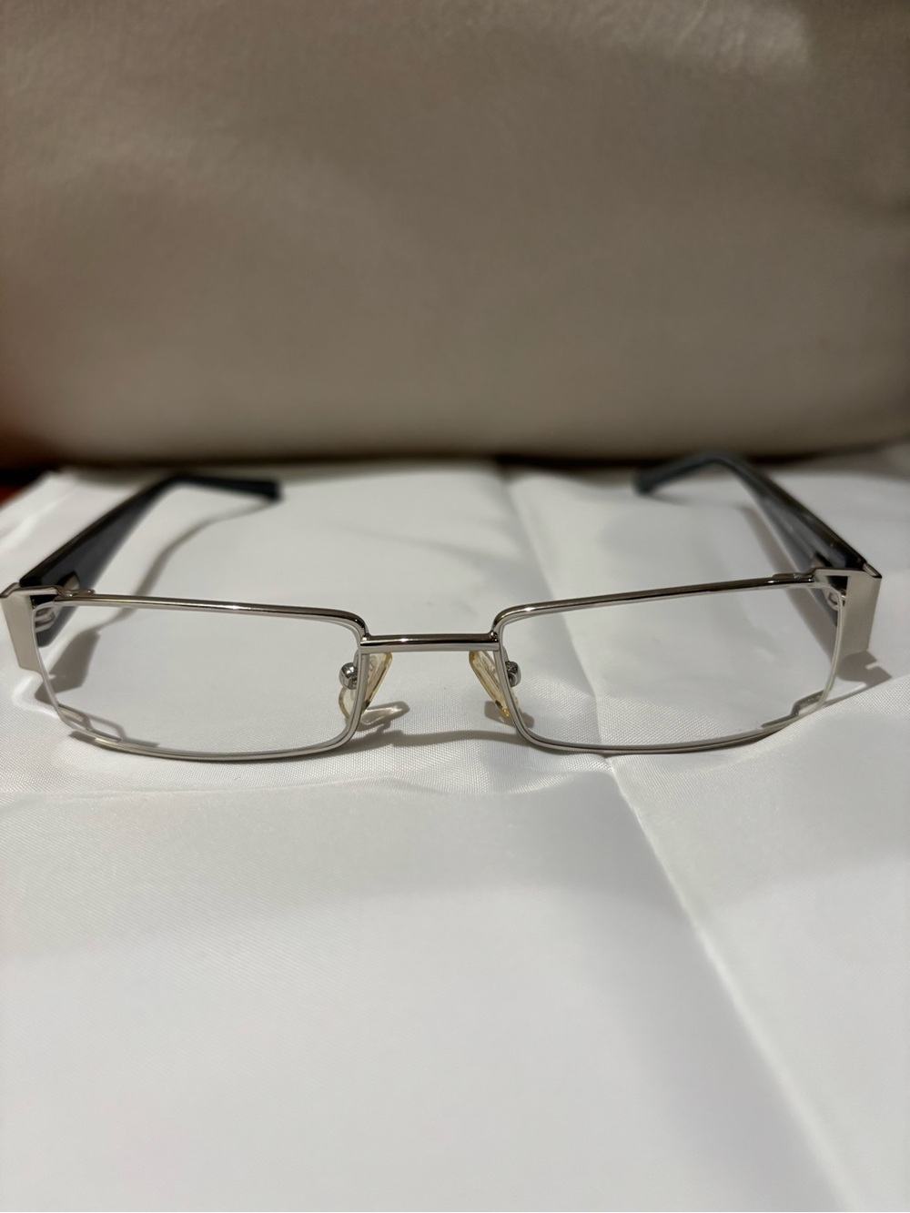 Dior D8067 Rimless Rectangular Eyeglass Frames 50 19-35 made in Italy